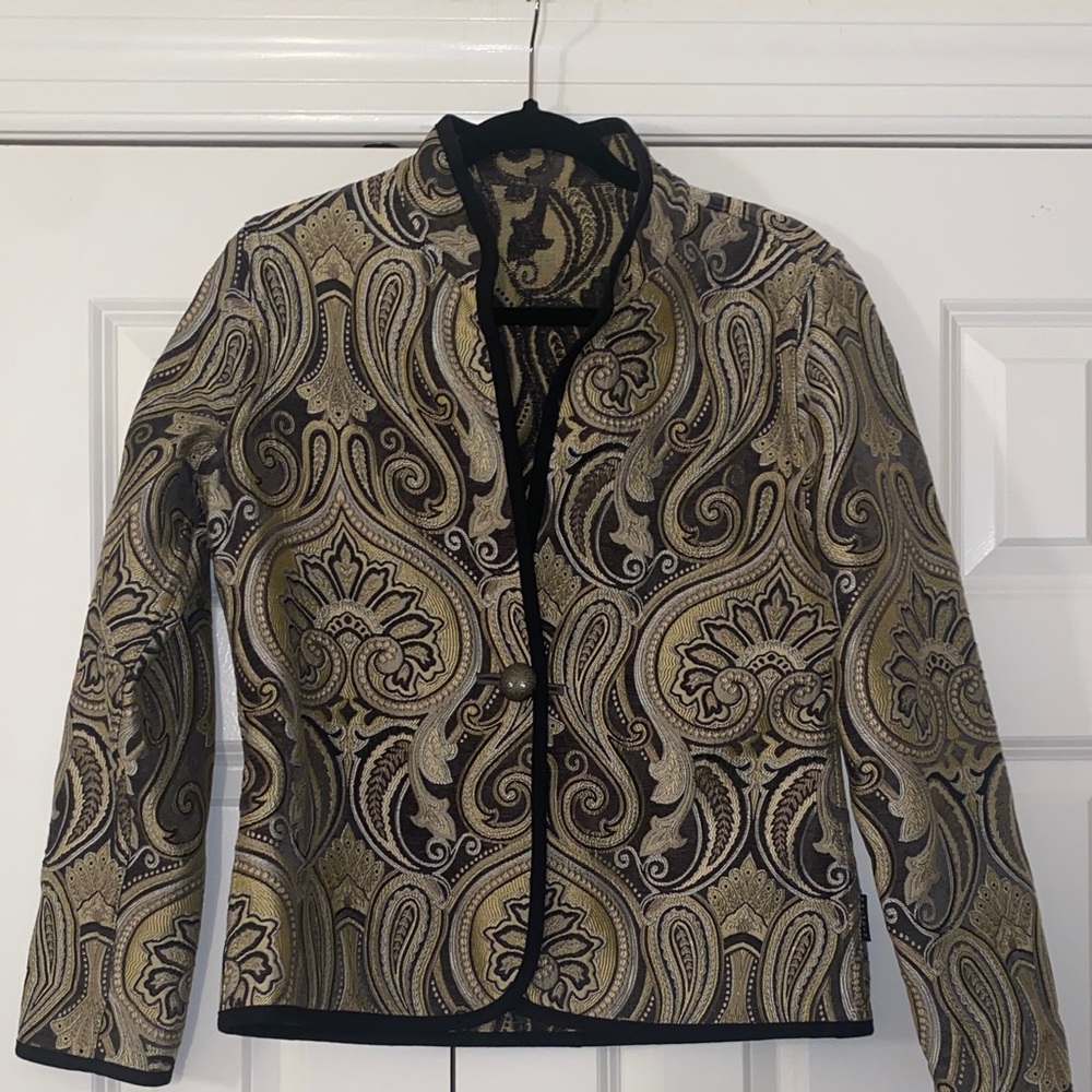 Vintage Paisley Patterned Women's Evening Blazer